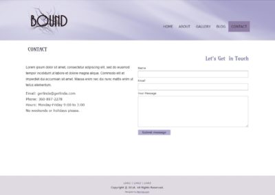 Bound Contact Page