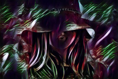 Abstract Girl in Hat